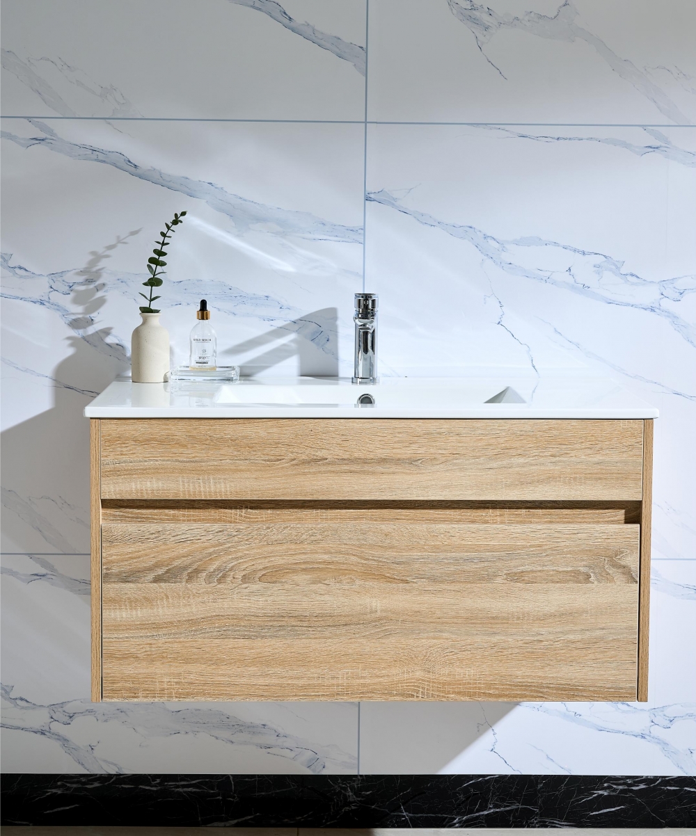 Original Oak Wall Hung 900mm Vanity with Single Basin