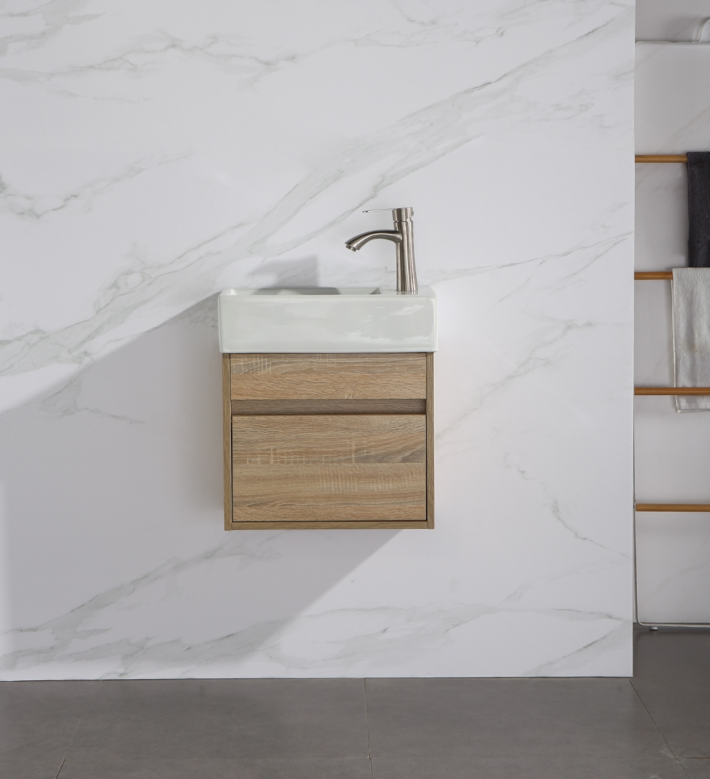 Original Oak 460mm wall hung Vanity with Basin