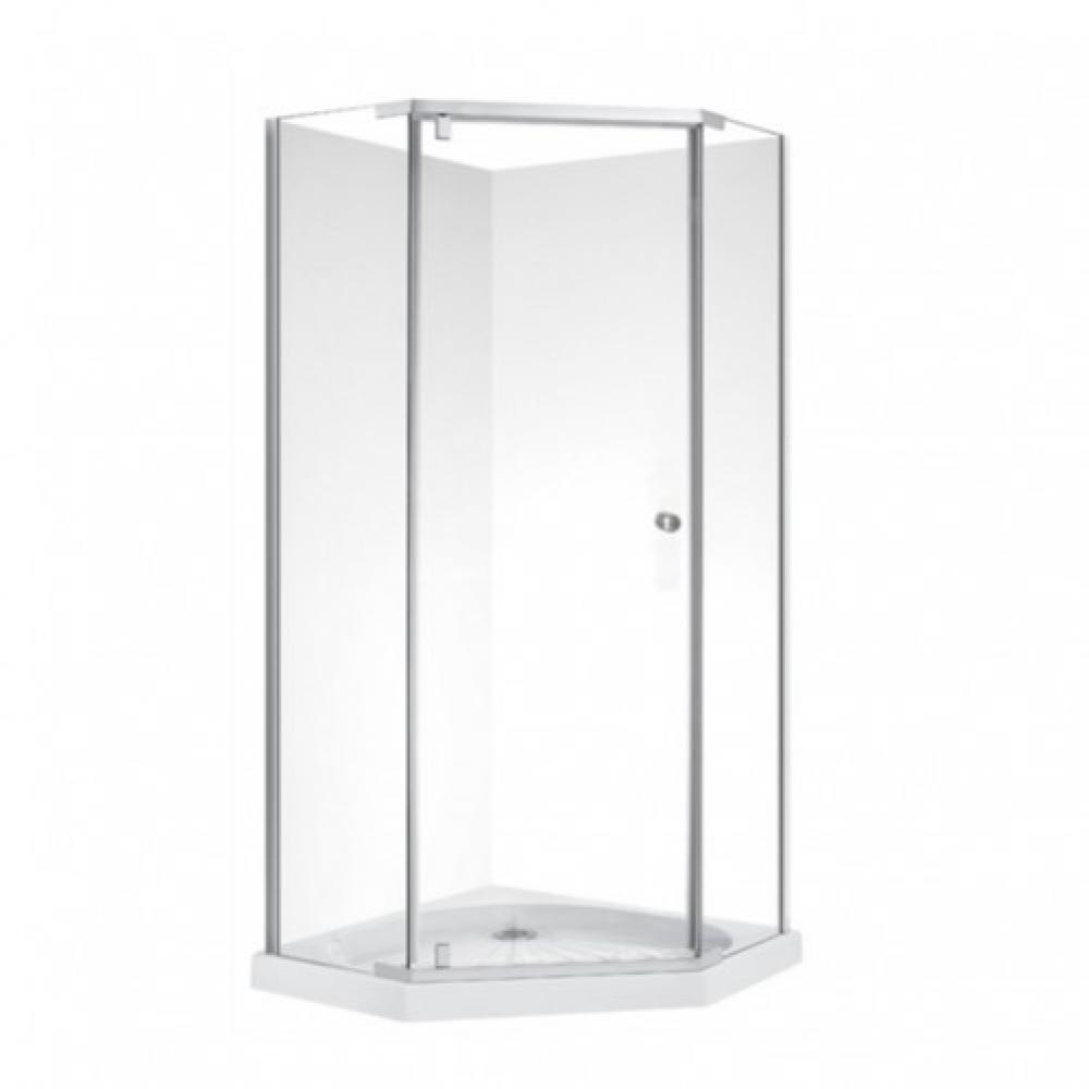 1000mm Diamond Swing Door Shower Box Chrome