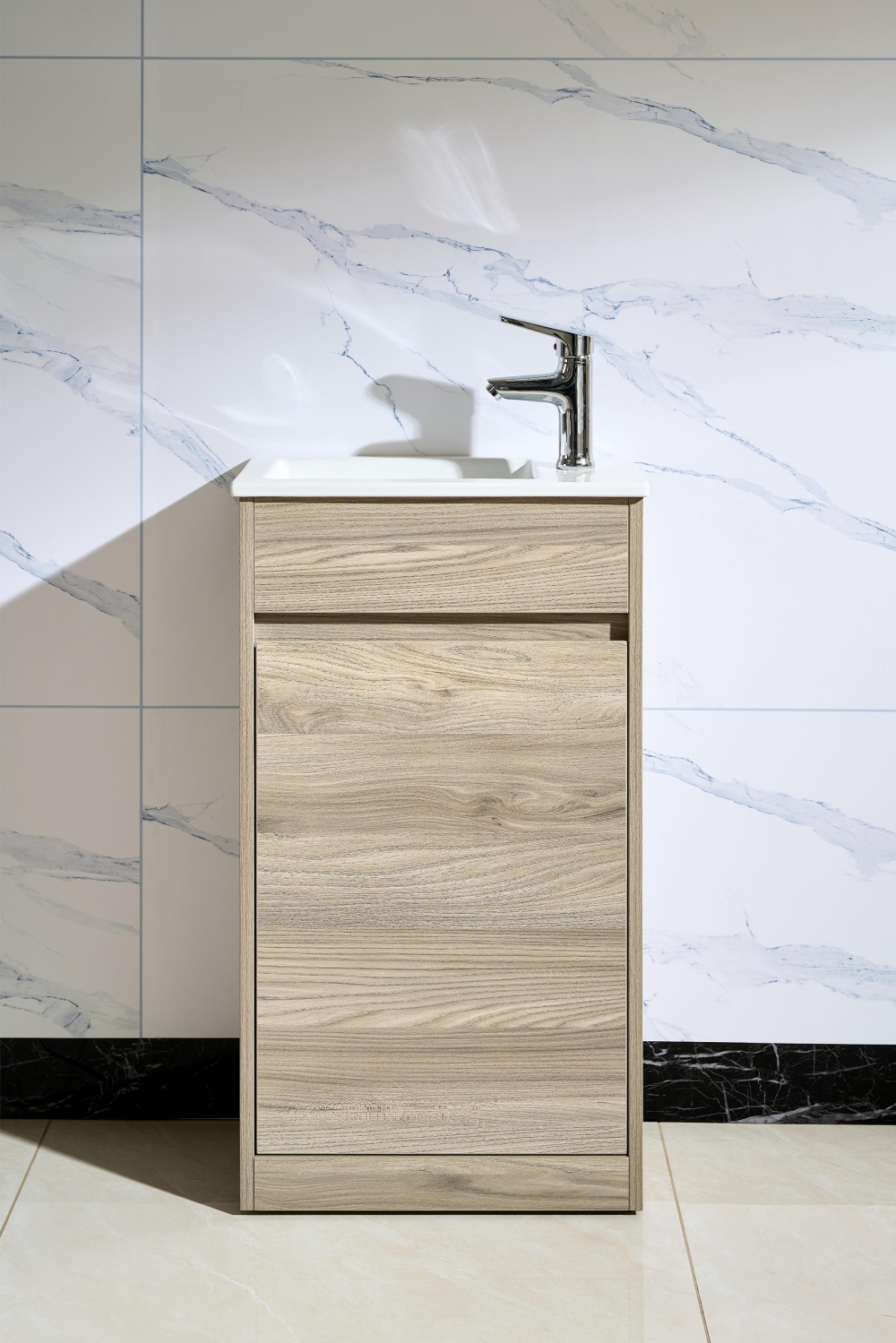 Oak Grey Free Standing 460mm Vanity with Single Basin