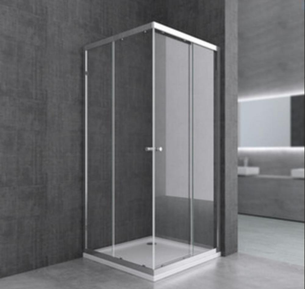 1000mm Square 2 Sides Sliding Door Shower Box Chrome