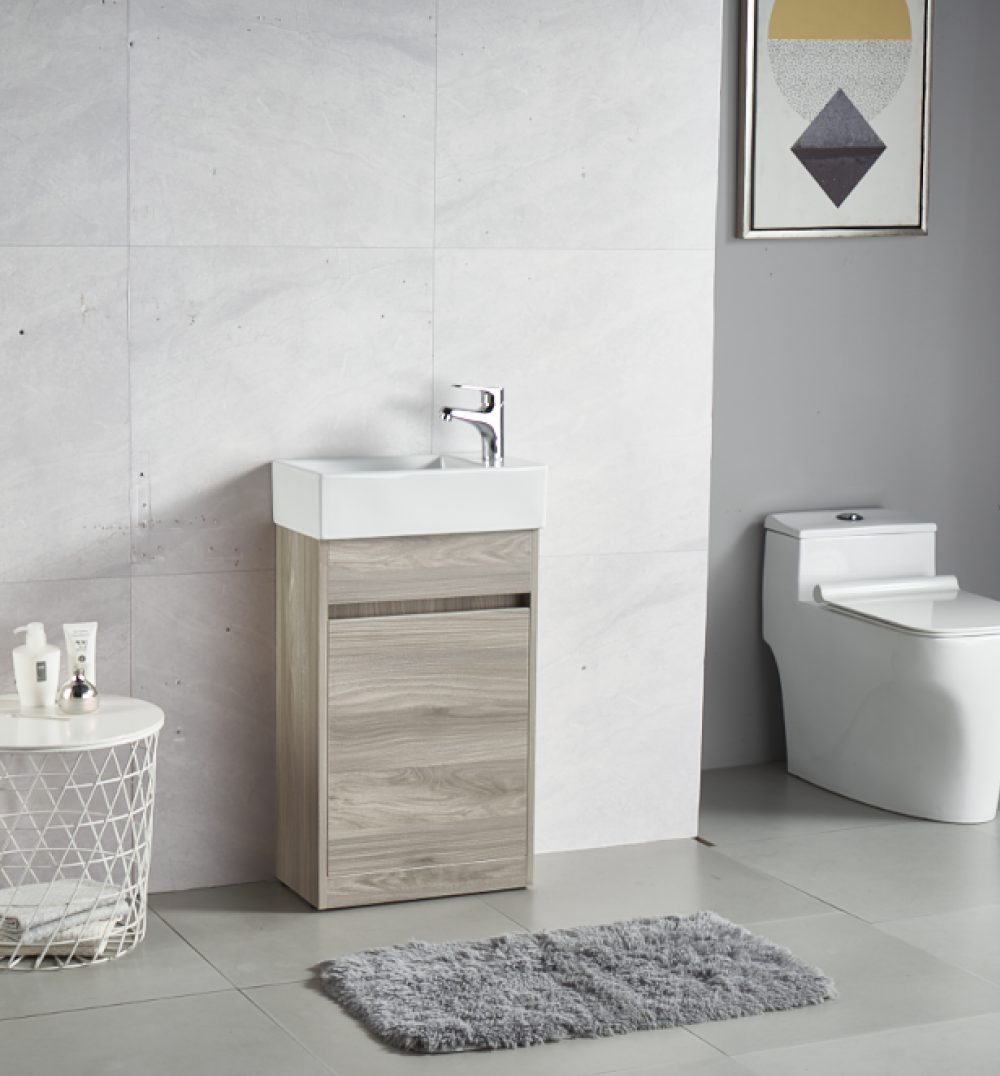 Oak Grey Free Standing 460mm Vanity with Single Basin