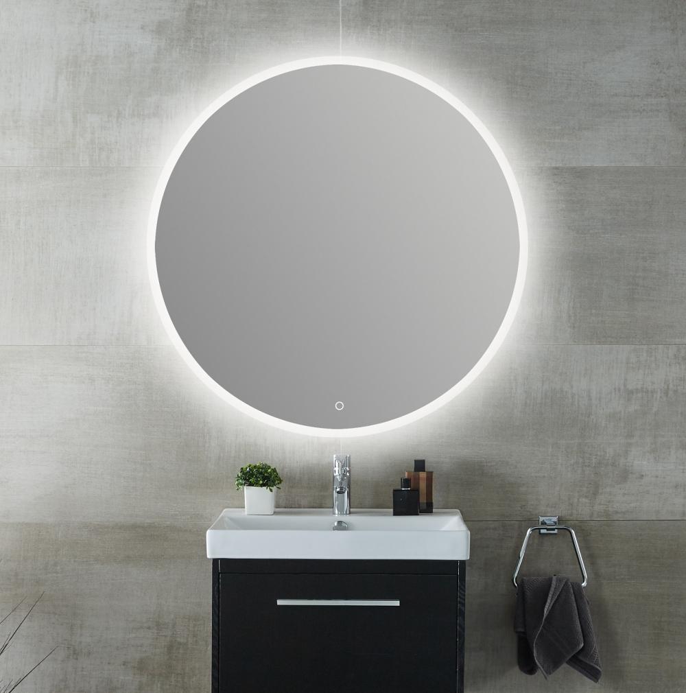 Φ800mm Frameless Round LED Mirror