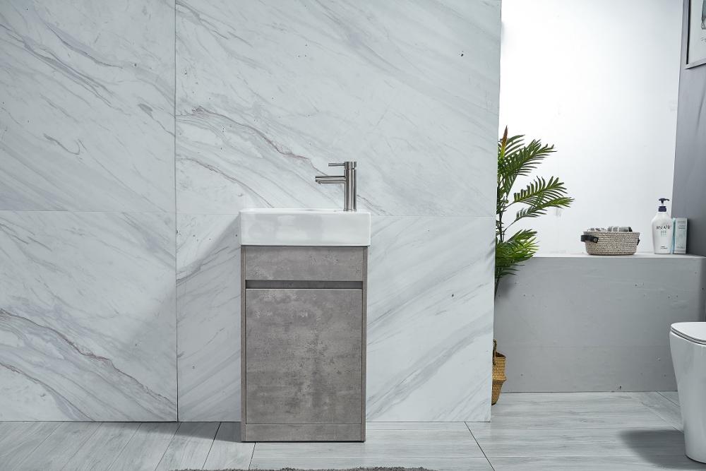 Concrete Grey Free Standing 460mm Vanity with Single Basin