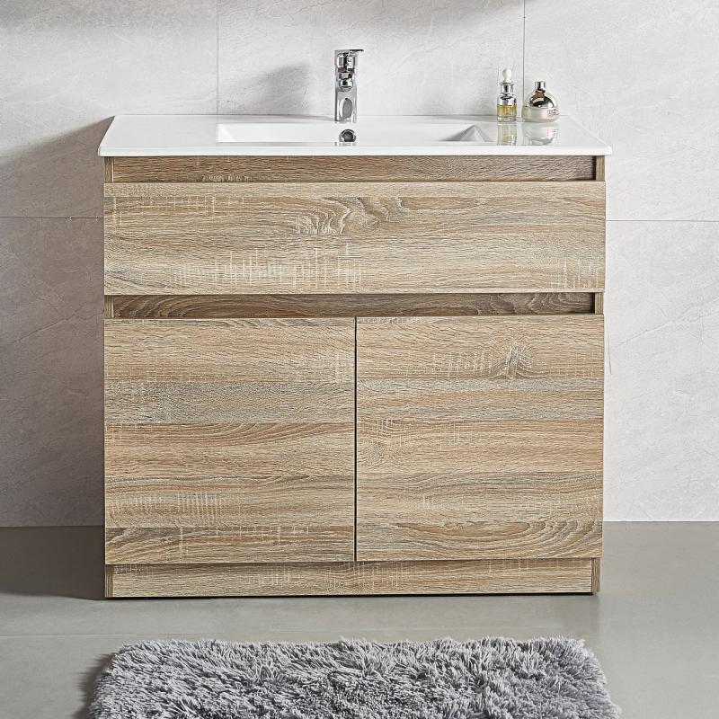 MY-70049-7582-Y02 VANITY Original Oak Free Standing 750mm Vanity with single Basin