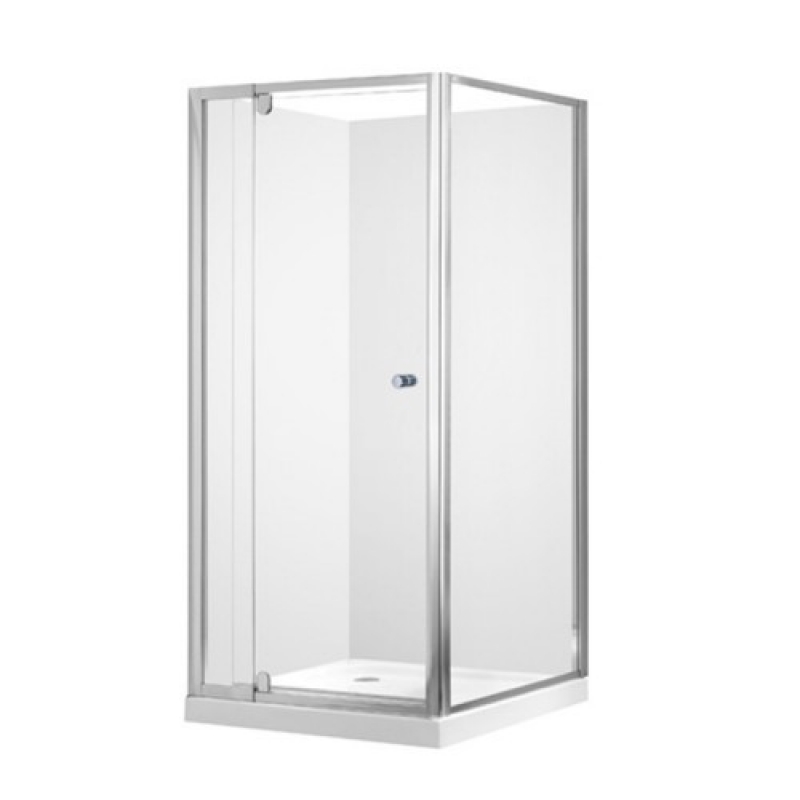 I13C-1000, Framed shower box, swing door, Chrome( round handle)
