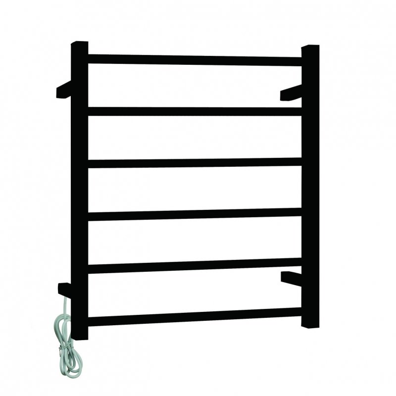 NU6S-500675B,  Heated towel rail, 500x675, Black