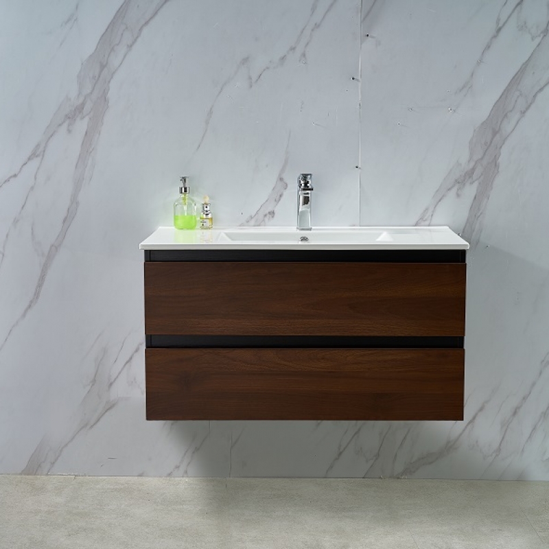 Walnut Wall Hung 900W*460D*500H Vanity with Single Basin