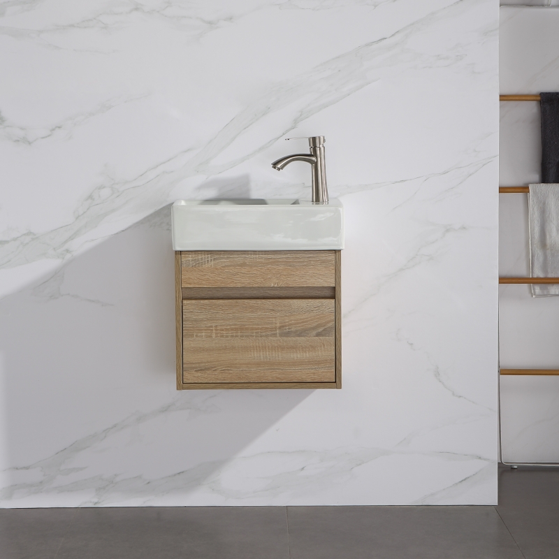 Original Oak 460mm wall hung Vanity with Basin