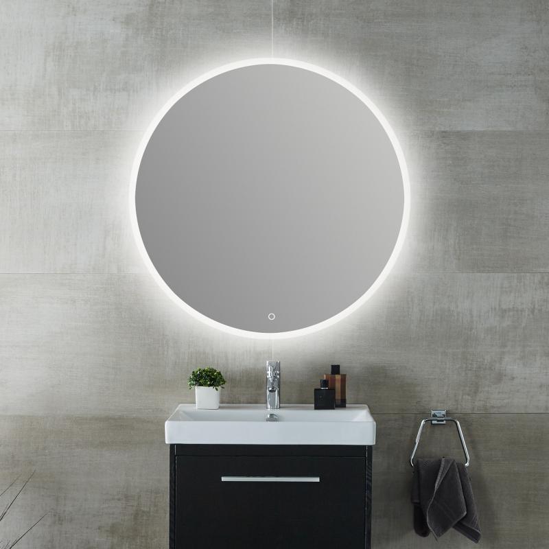 Φ700mm Frameless Round LED Mirror