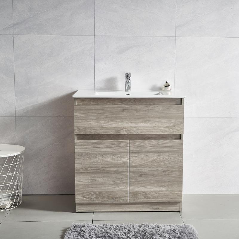 MY-70050-9082-A660 VANITY Oak Grey Free Standing 900mm Vanity with Single Basin