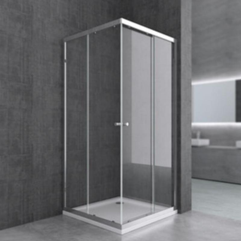 1000mm Square 2 Sides Sliding Door Shower Box Chrome