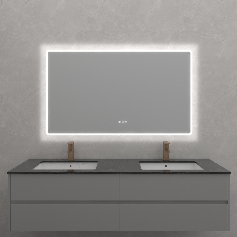 1200*700mm Sensor+Bluetooth Framed LED Mirror