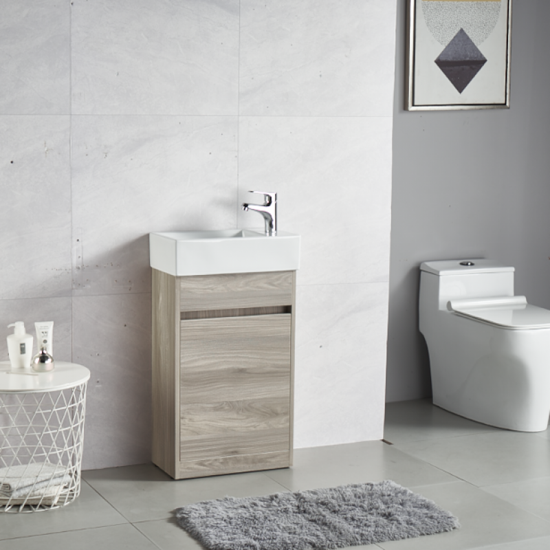 Oak Grey Free Standing 460mm Vanity with Single Basin