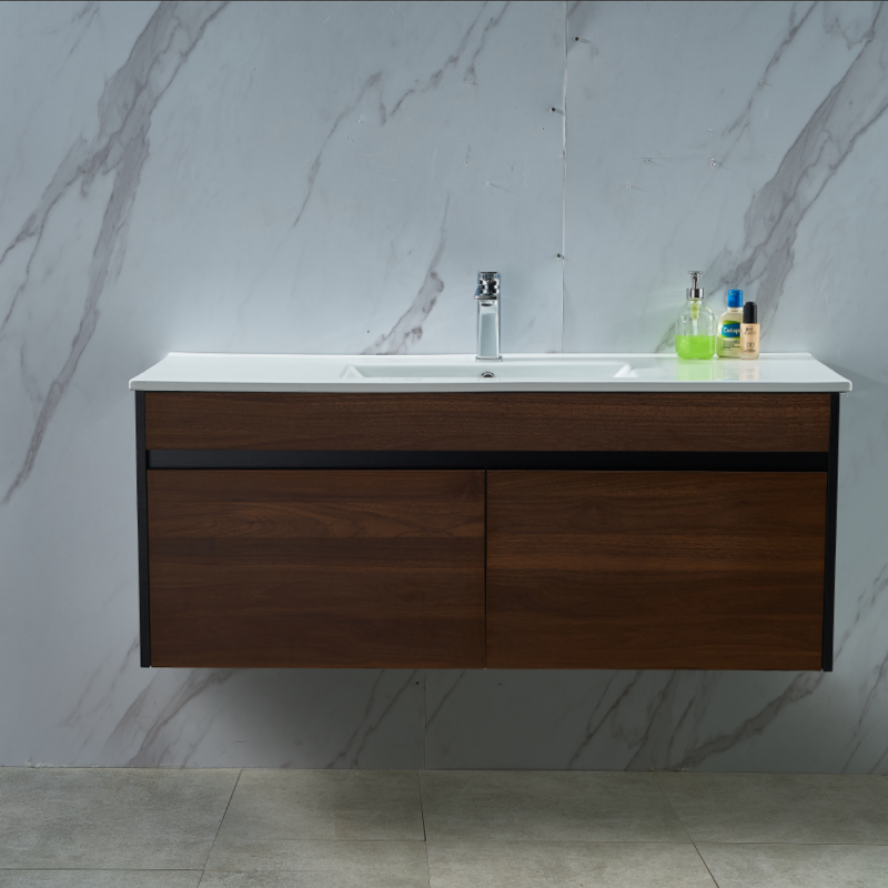 Walnut Wall Hung 1200W*460D*500H Vanity with Single Basin